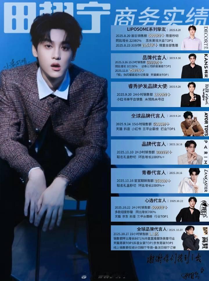 田栩宁商务实绩🈶，这算什么水平？ 