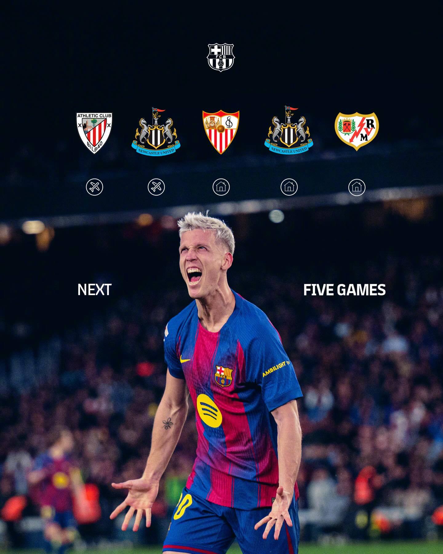 🔜欧冠+西甲挑战继续！接下来五场比赛依然要全力以赴👊🏻✈️毕尔巴鄂竞技🆚