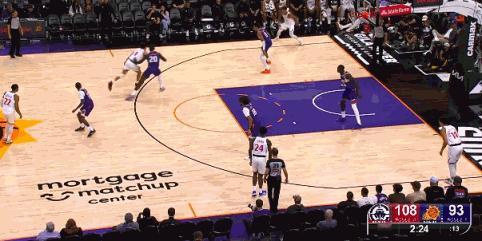 快船暴扣没成功！！！ 