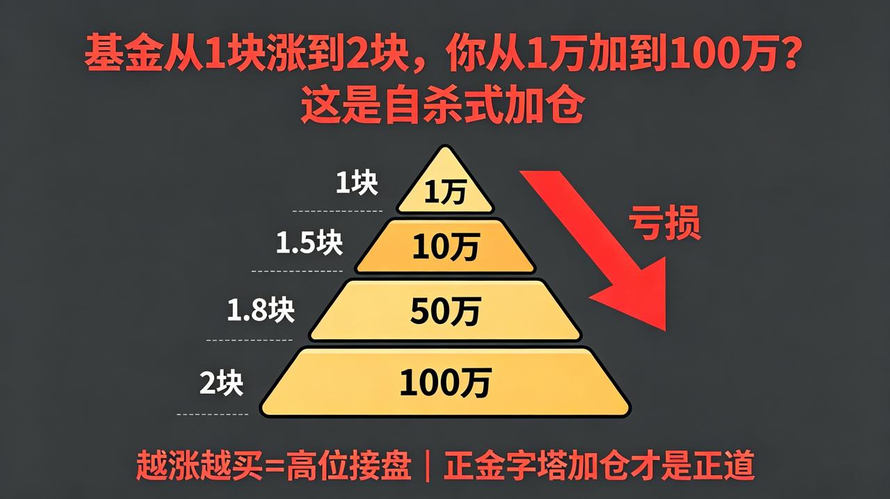 [酷拽]基金从1块涨到2块，你从1万加到100万？这是自杀式加仓
很多小白看到基