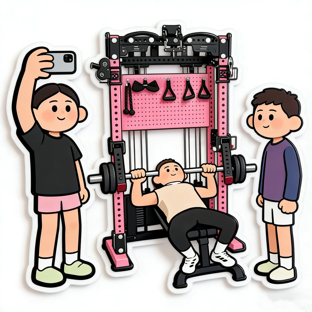 努力的人训练杠铃必须插脑瓜子里