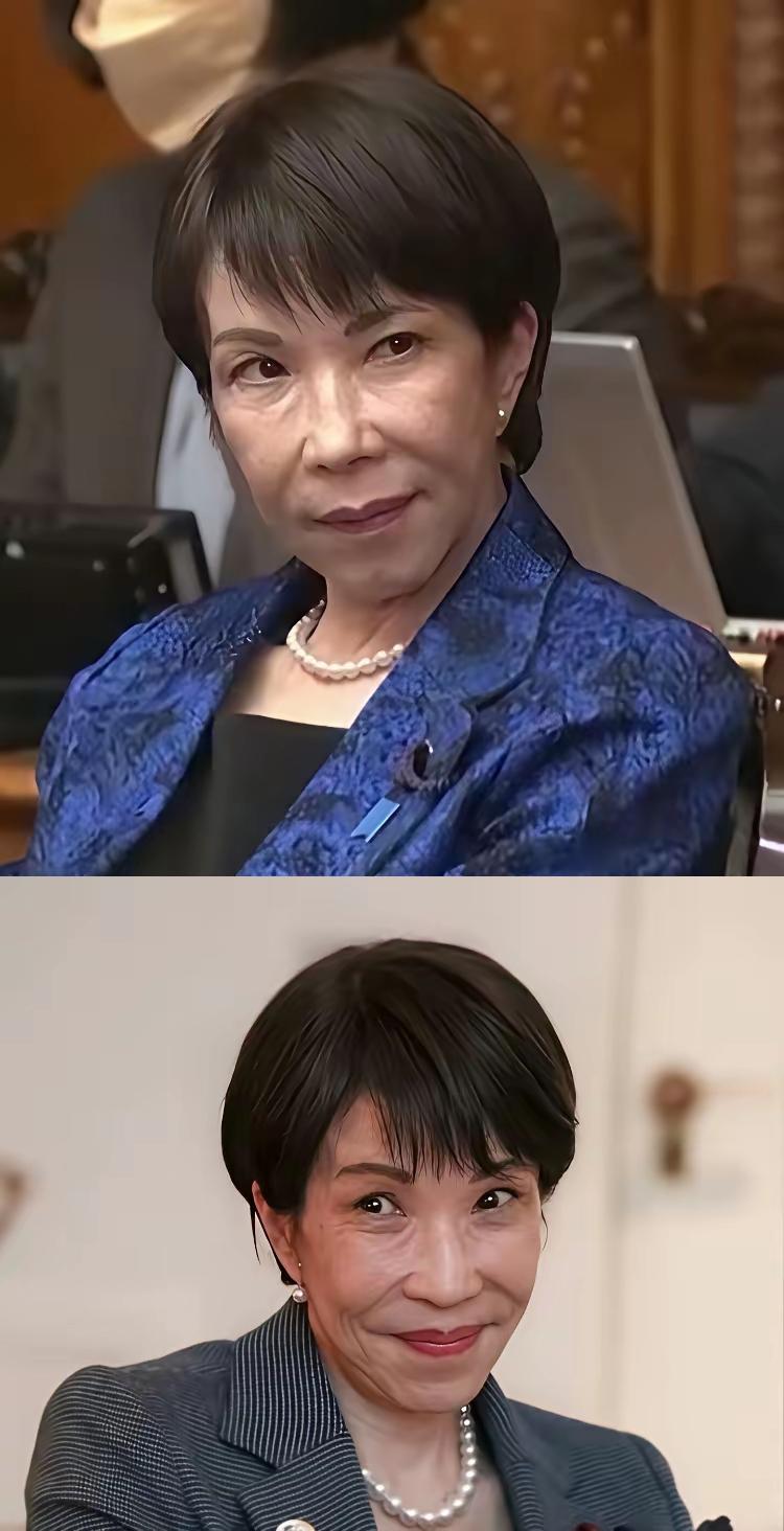 人生就像一场戏，高市早苗的演技，连日本网友都看不下去了。两张照片，两种表情，见外