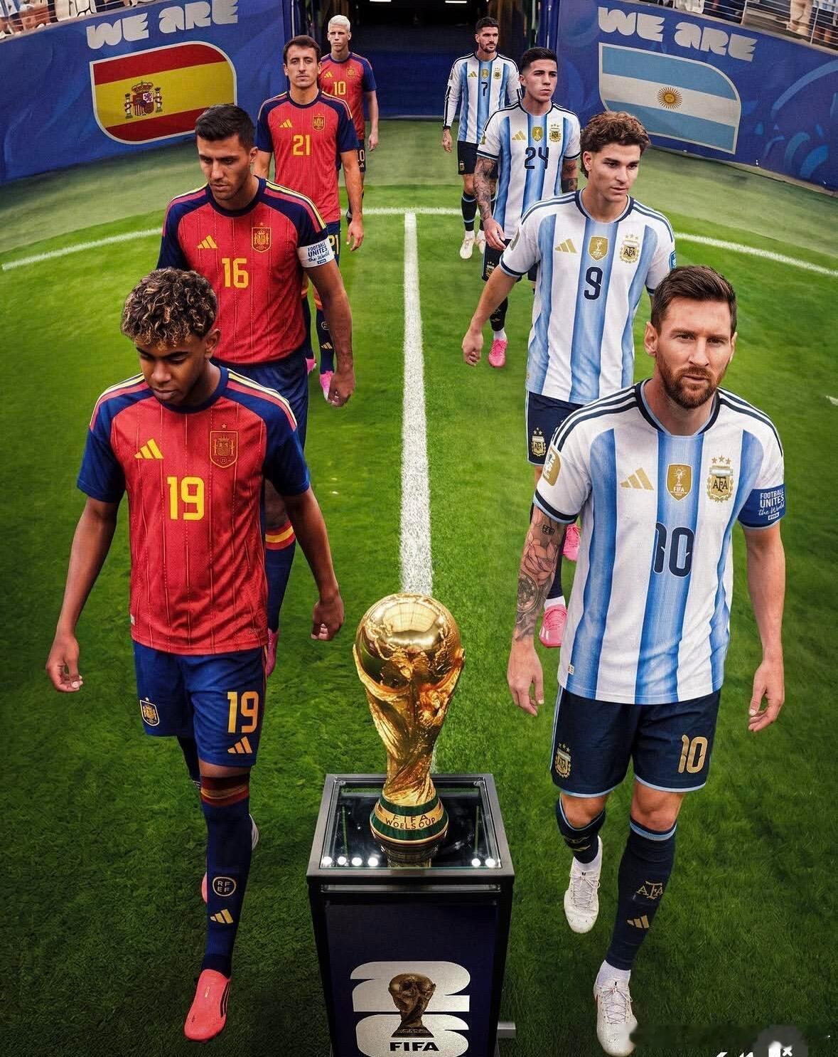 世界杯决赛 🇪🇸西班牙vs🇦🇷阿根廷大家觉得冠军是？大v观赛团