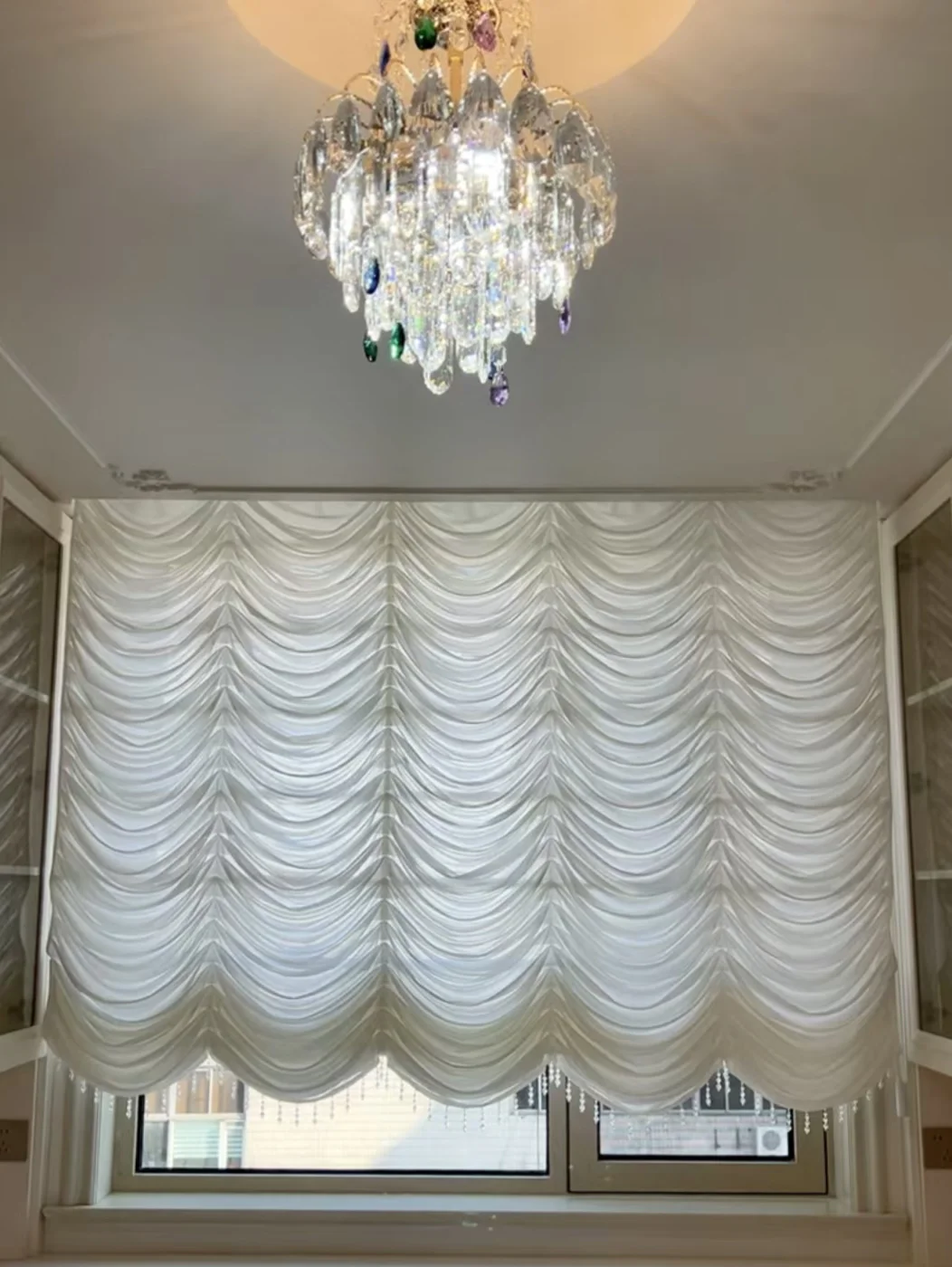 衣帽间改造成功｜太喜欢这个水波罗马帘了