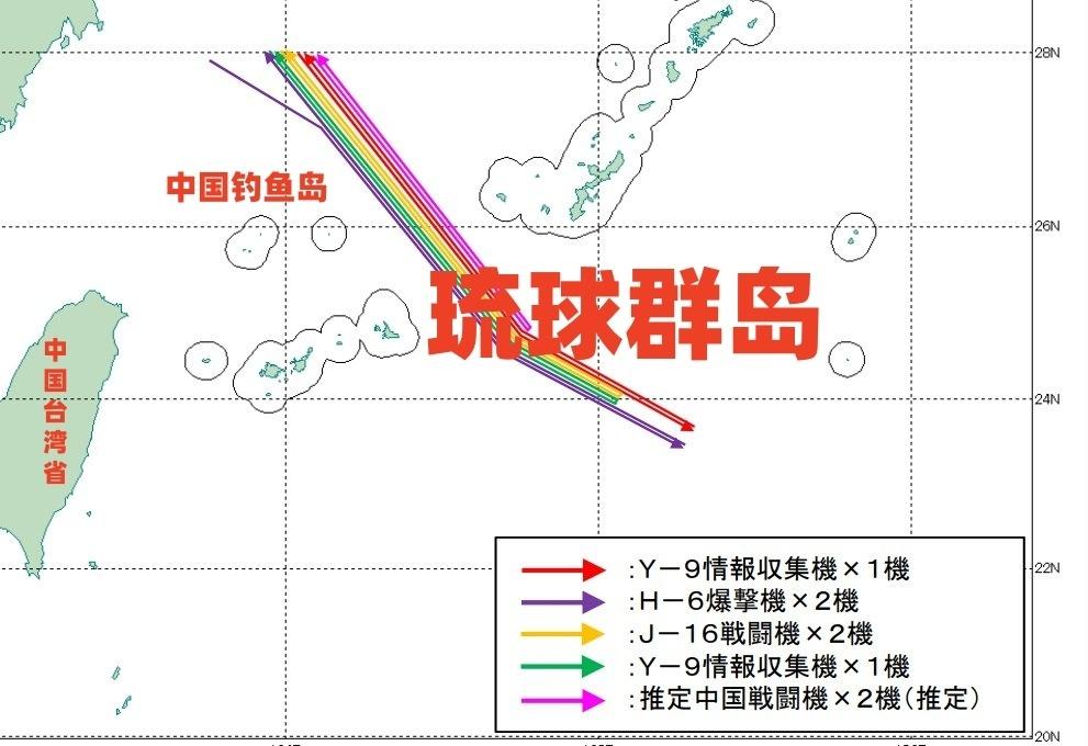 日本防卫省今日叫唤，2025年12月29日，中国轰炸机(H-6) 、战斗机（J-