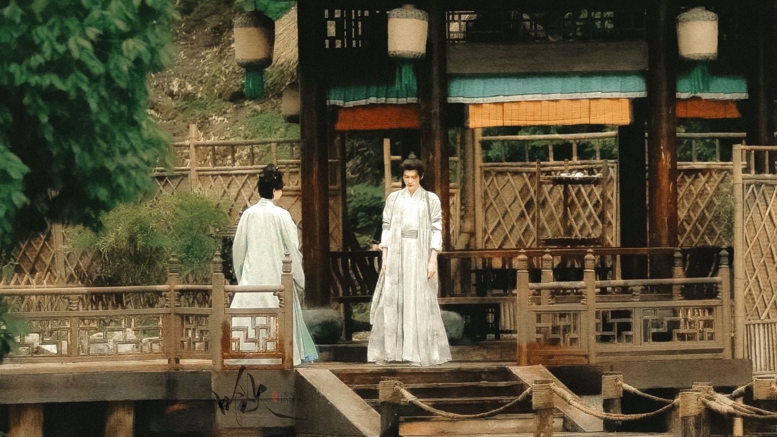 公子只应见画，此中我独知津。写到水穷天杪，定非尘土间人。 