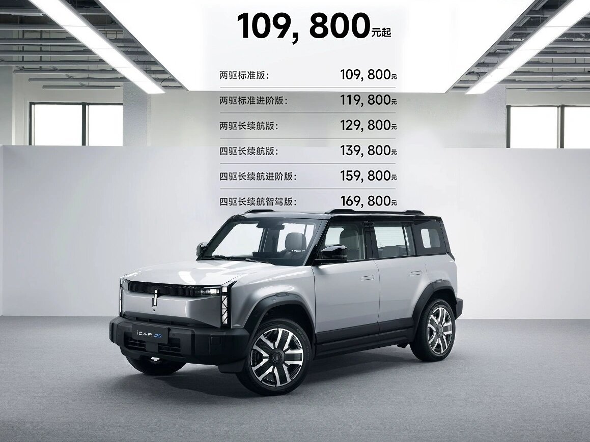 10.98W，拿下硬派纯电小越野SUV？奇瑞旗下的ICAR 03正式价格公布了，