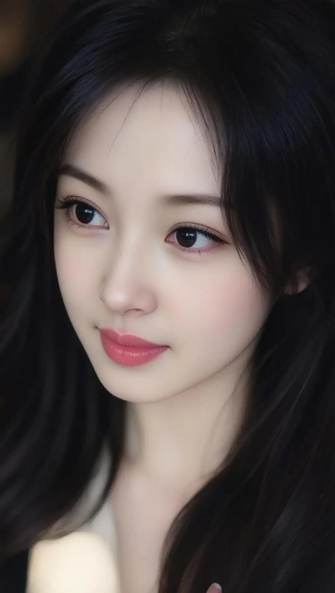 温柔甜美的少女，笑靥如花，让人心动不已。