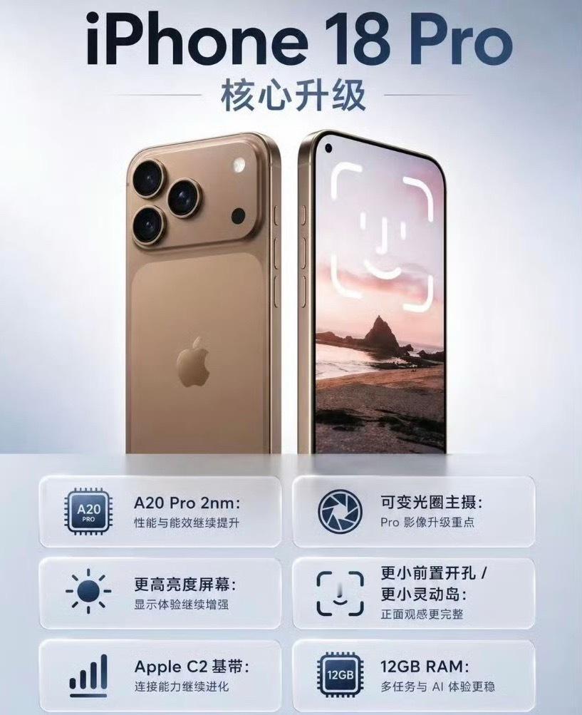 iPhone18Pro七大升级iPhone 18 Pro系列7大核心升级包括一体