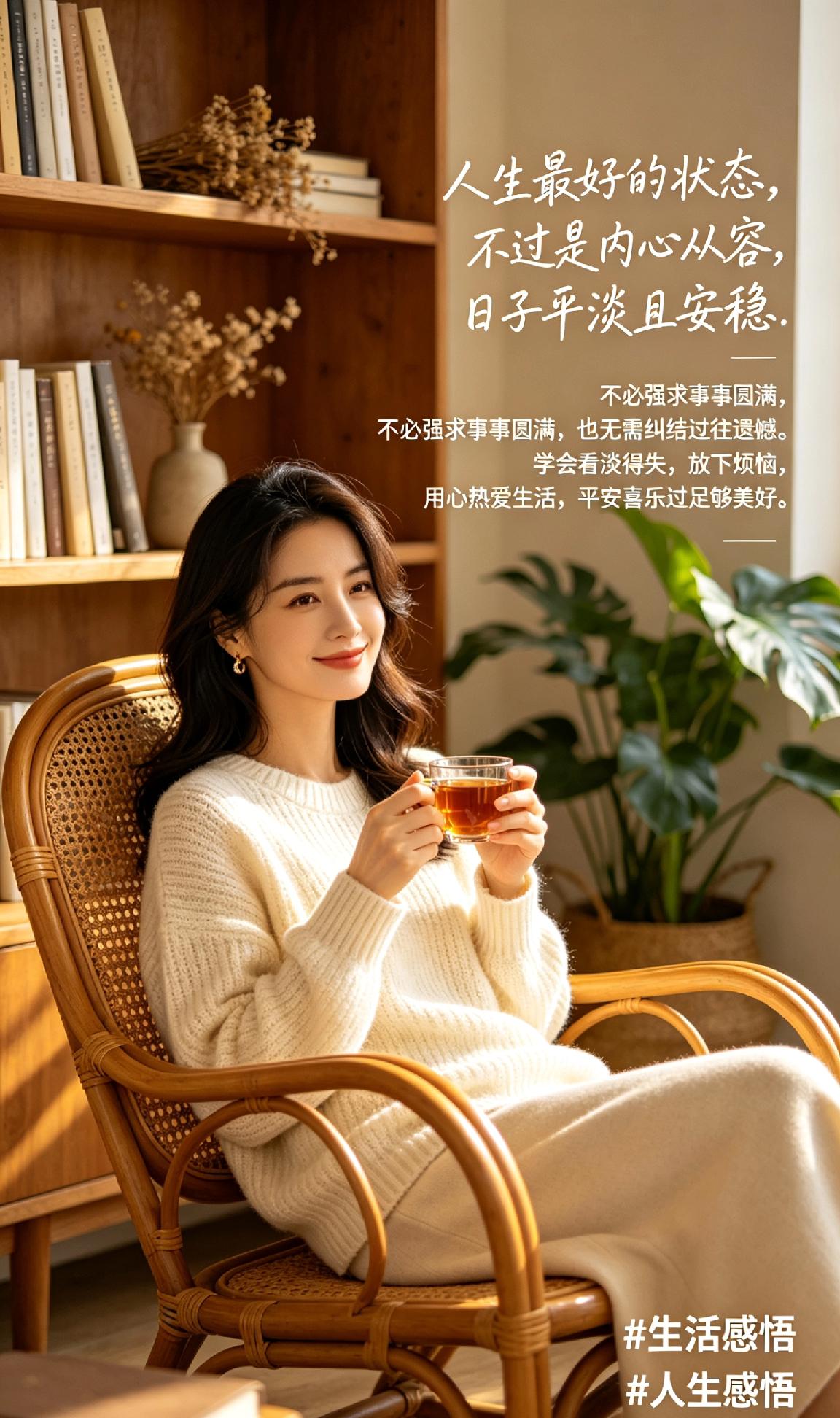 人生最好的状态，不过是内心从容，日子平淡且安稳。不必强求事事圆满，也无需纠结过往