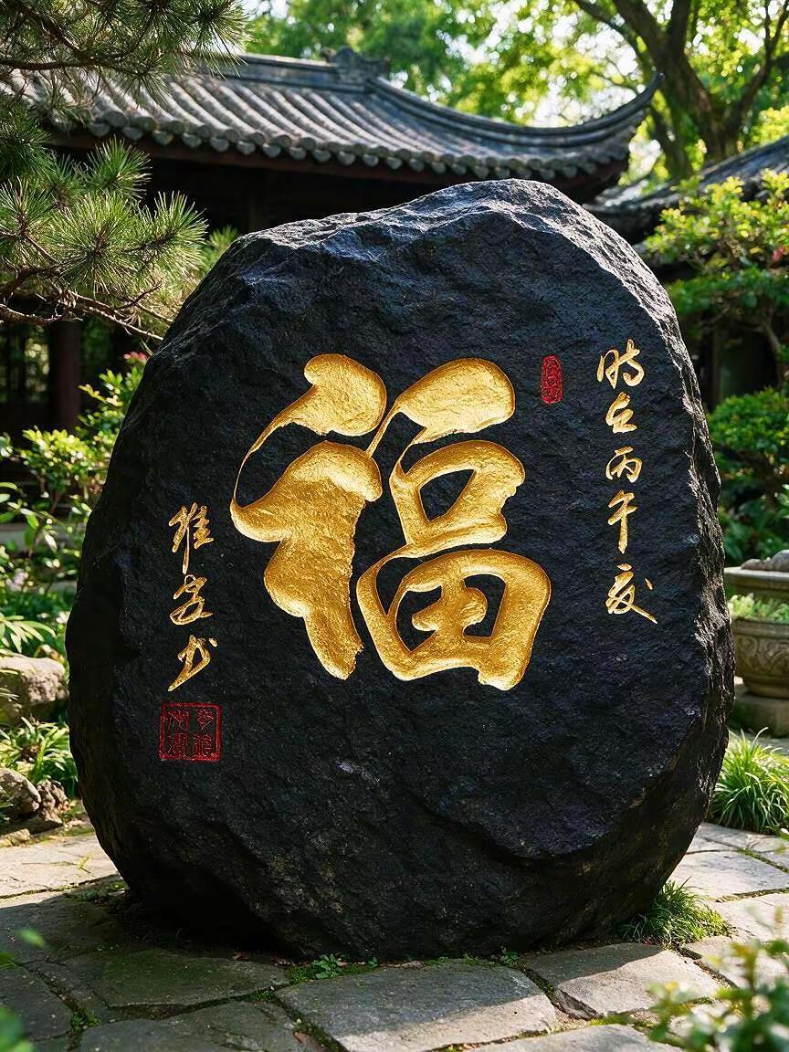 维安原创书法作品。AI金石篆金书法字