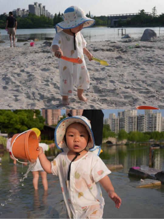 上海周末遛娃：大宁灵石公园白沙滩，可冲～