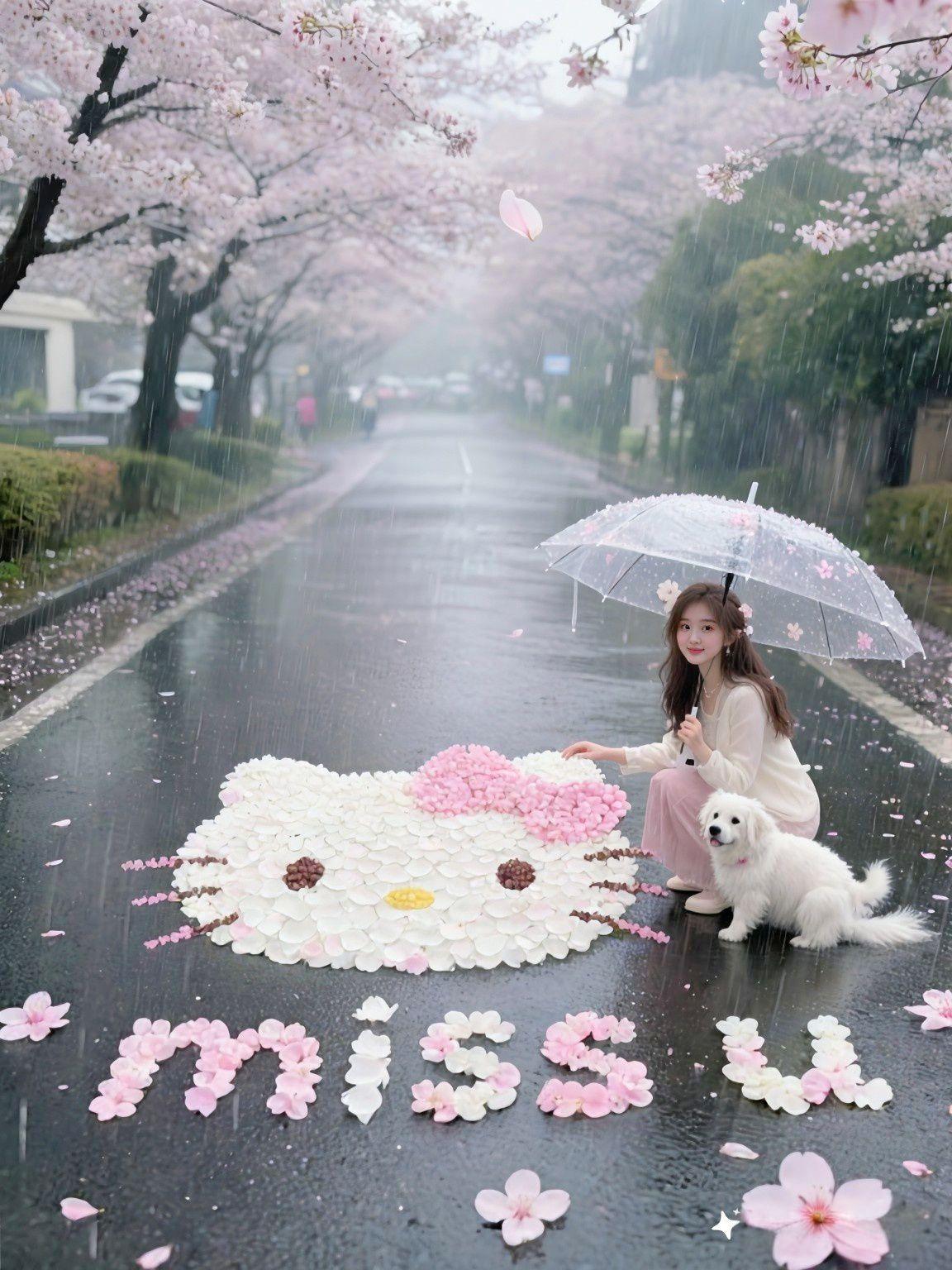 粉色浪漫雨 你可以下雨