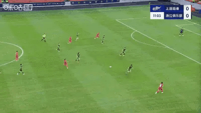 啥情况?浙江队开场就送1个！上海海港1-0浙江队。
中超联赛第29轮，上海海港对