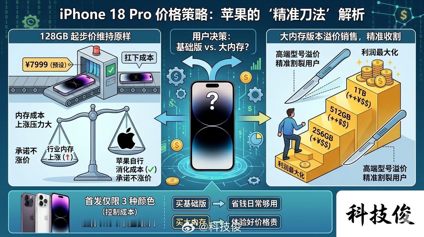 iPhone18Pro最低配或不涨价今年iPhone 18 Pro起步价大概率维