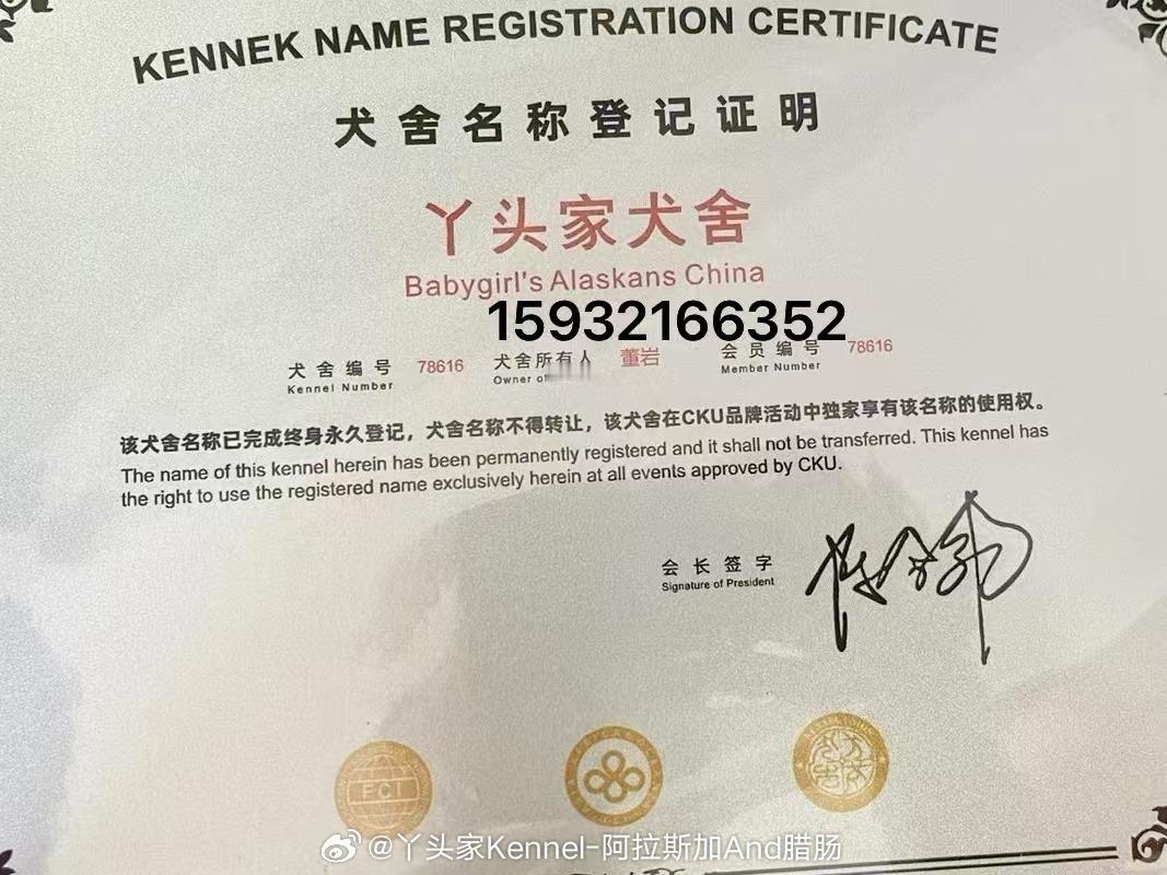 我们在CKU和FCI永久注册[羞嗒嗒] 