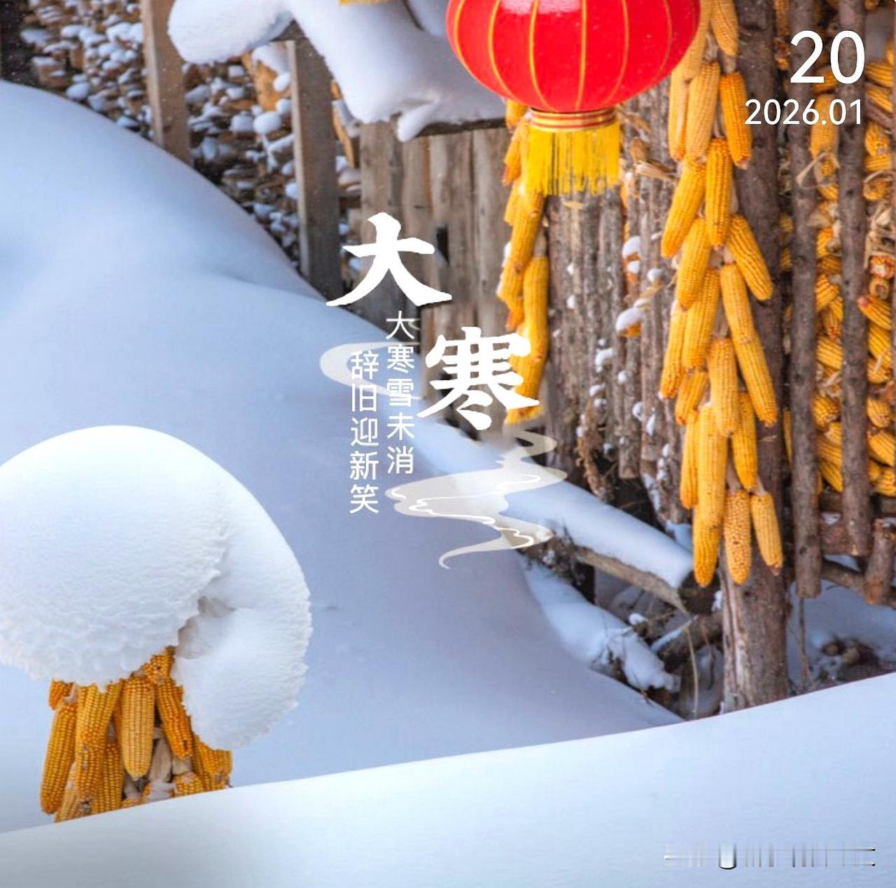 大寒已至，年味渐浓时。愿人间不寒，温暖常伴，诸事顺利，喜乐长安！