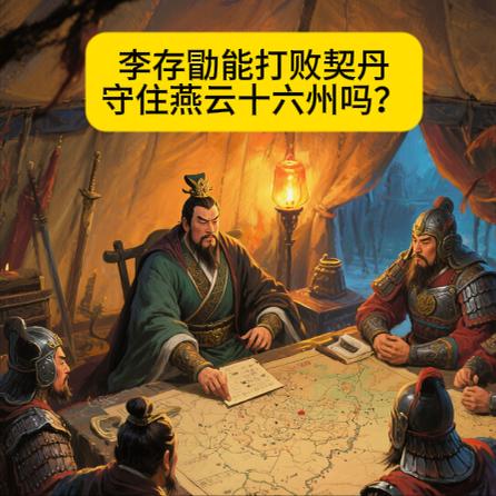 守住燕云十六州吗？
我觉得是远远不够，因为他连统一中原的能力都没有。
单论打仗，