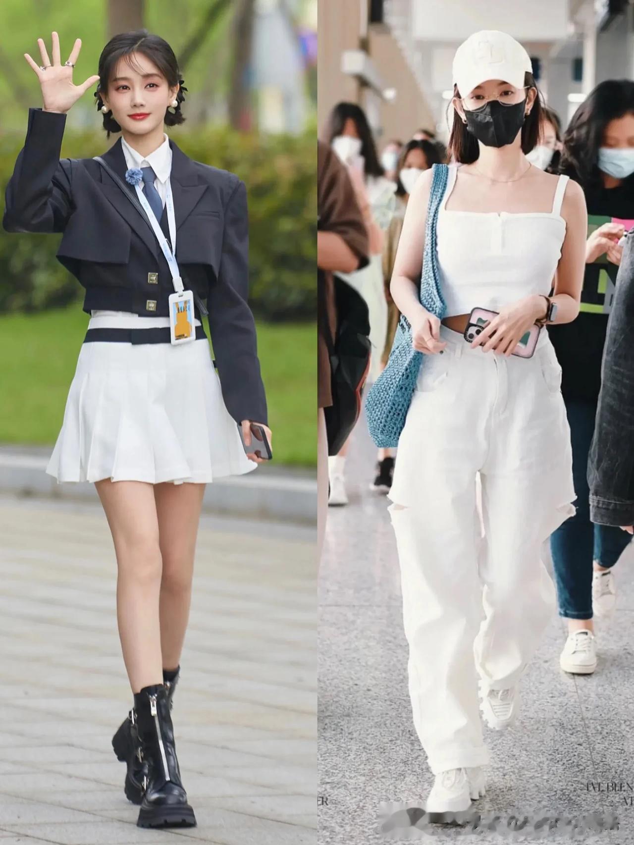 李一桐私服整理，简单又实穿～笑起来真的好喜欢啊😍
