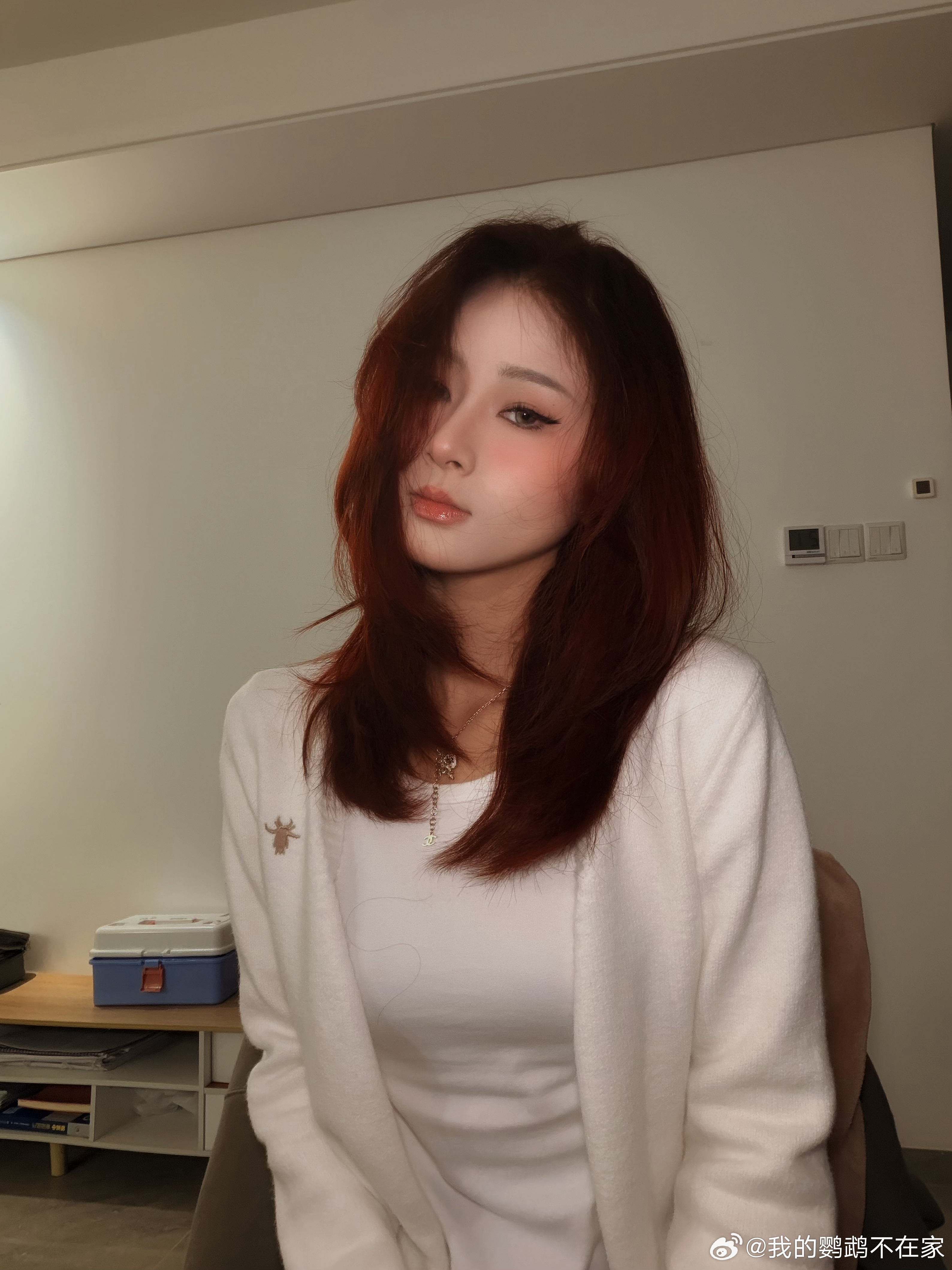 太糊了？OK，我将重发一遍:(其实拍的也没多好看，但是就想纪念一下这个颜色^ ^