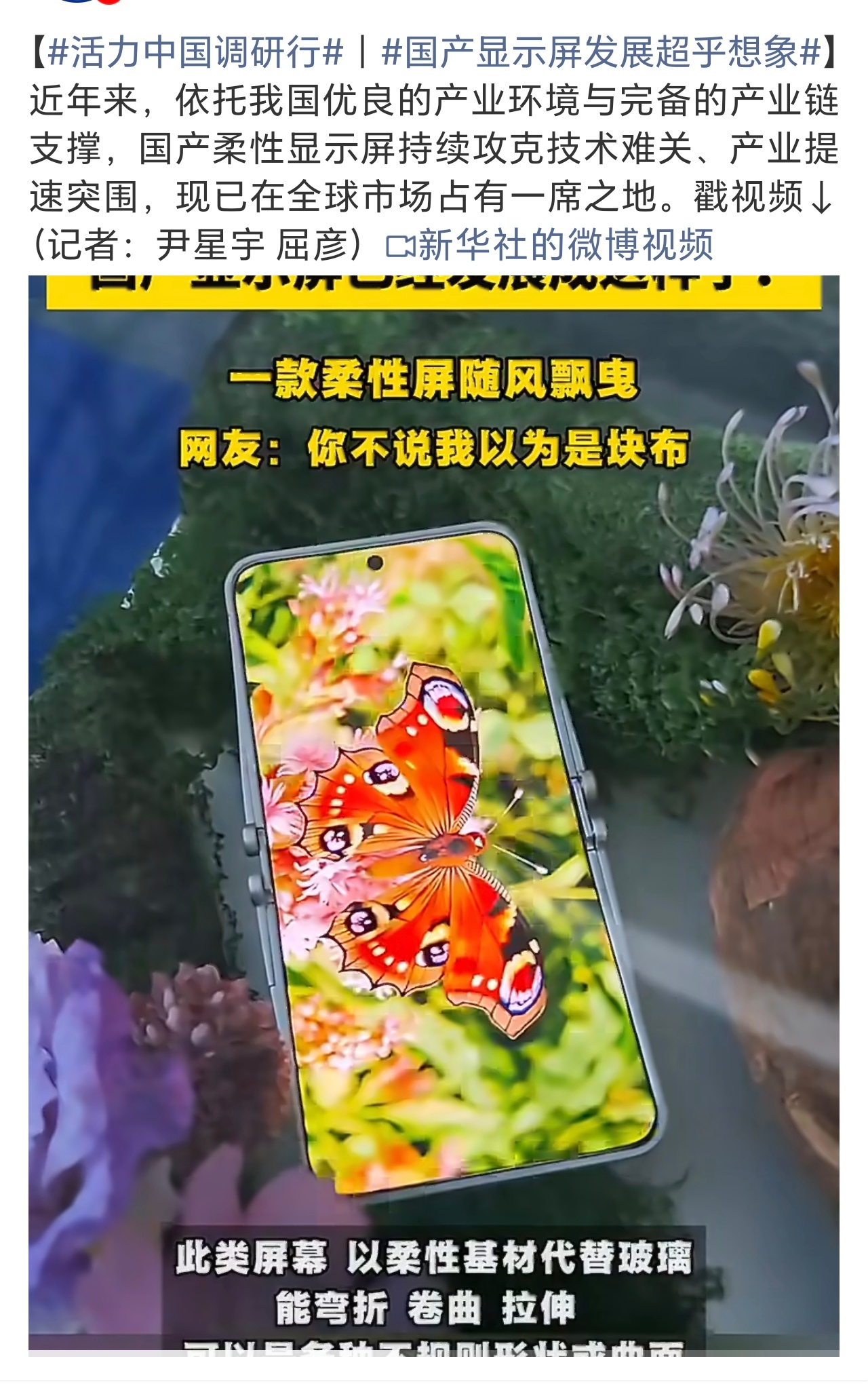 国产显示屏发展超乎想象想当初华为扶持国产手机屏，被阴阳的那叫一个惨，当然，同被阴