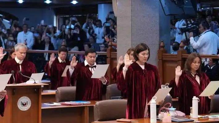 9月21日菲律宾参议院针对莎拉弹劾案定罪门槛的闭门党团会议，全程没有就“是否降低