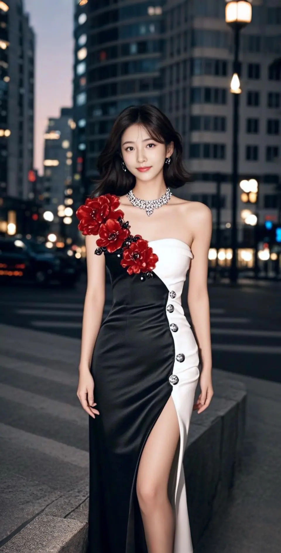 AI扩图 AI都市花韵