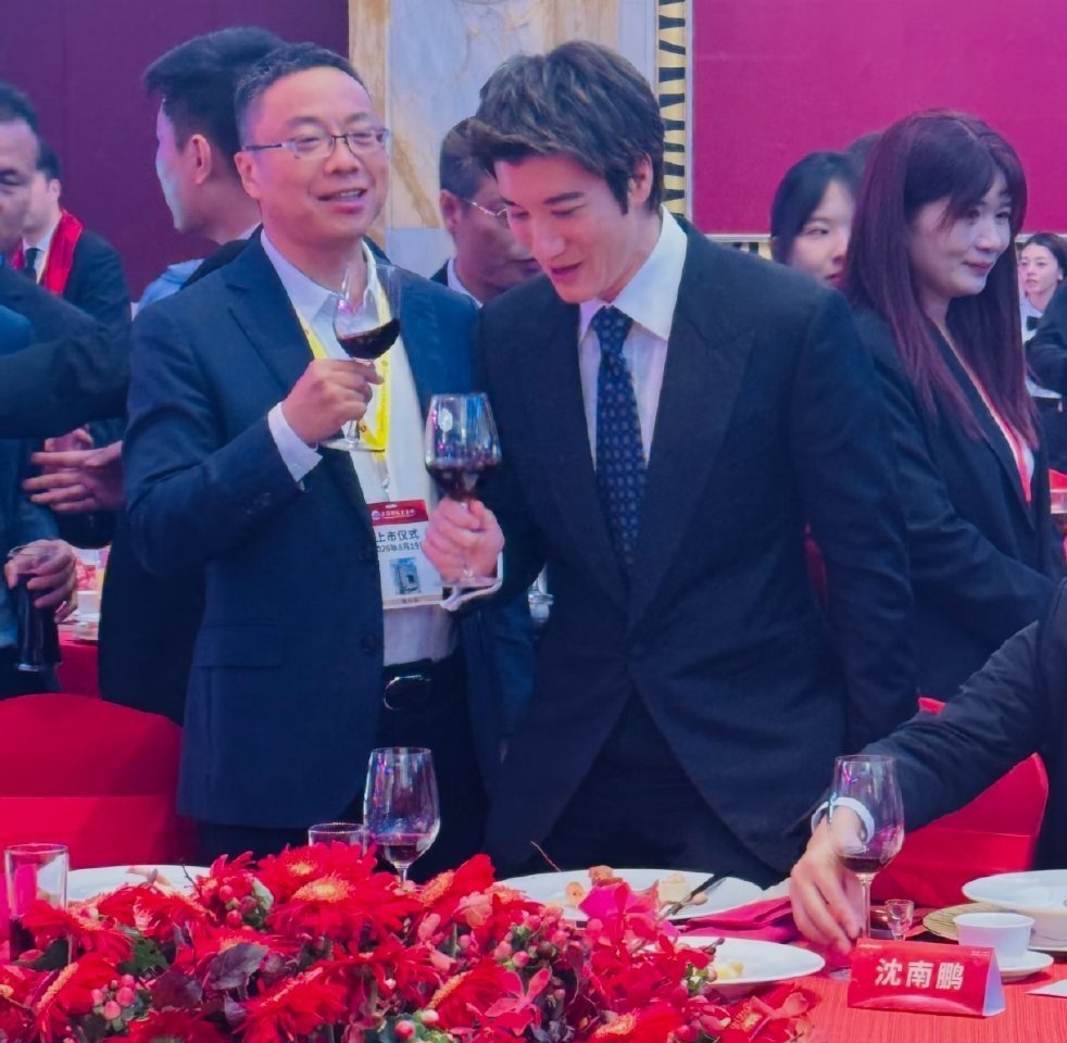 王力宏坐在宇树科技上市答谢宴的1号主桌，身边是创始人王兴兴和红杉沈南鹏。这场面看