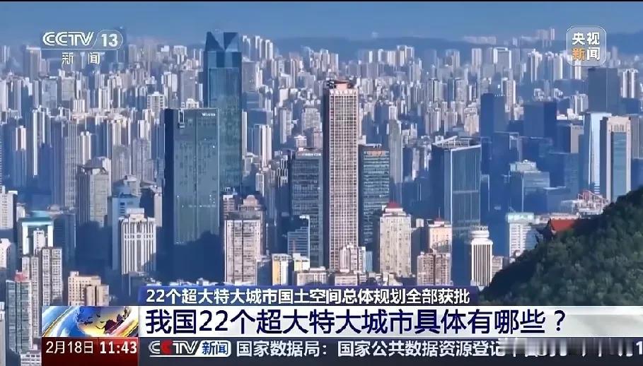 央视官宣：中国22座特大超大城市国土空间规划批复，全年进入实施阶段。
东北三省中