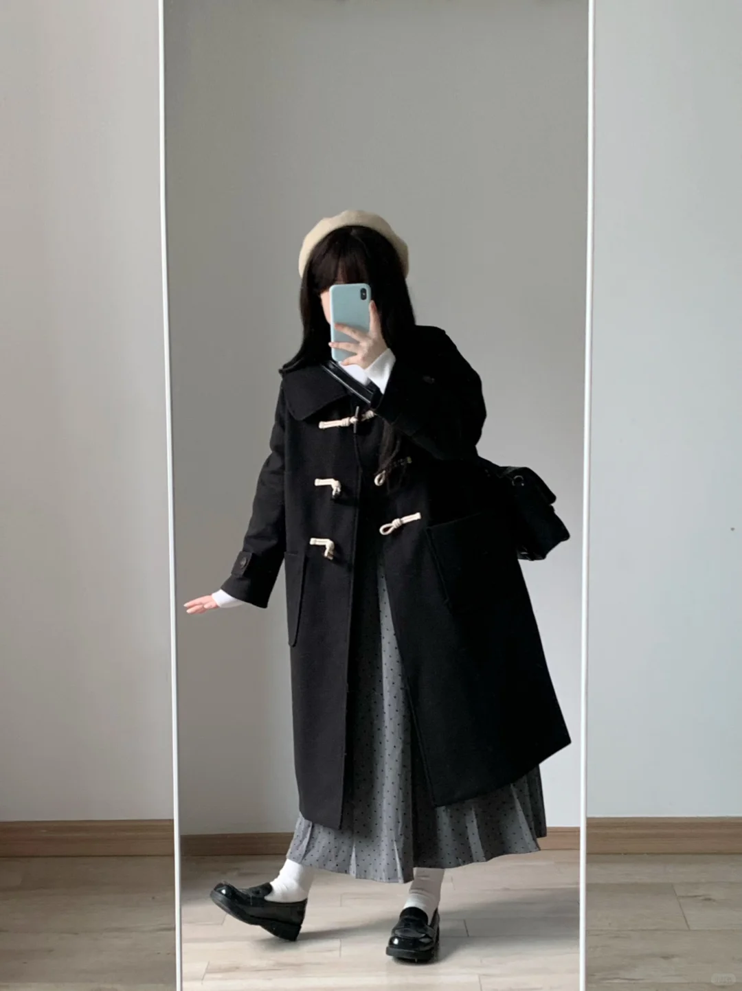 160 120｜日系乖巧少女感💗娃娃领牛角扣大衣