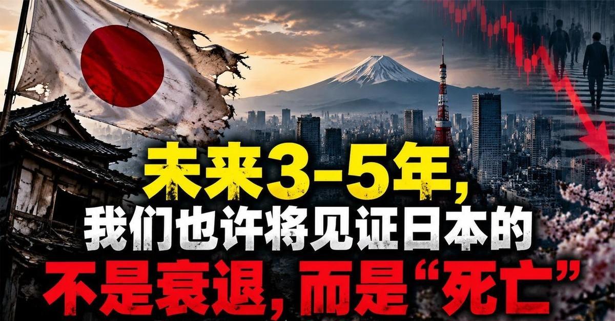 未来3-5年，我们也许将看到日本从“失去的三十年”走向更深的收缩。表面上，它依然