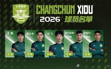 开云体育馆【官方：长春喜都续约王鑫、黄文卓、孙飞、买买提、阿里木】       