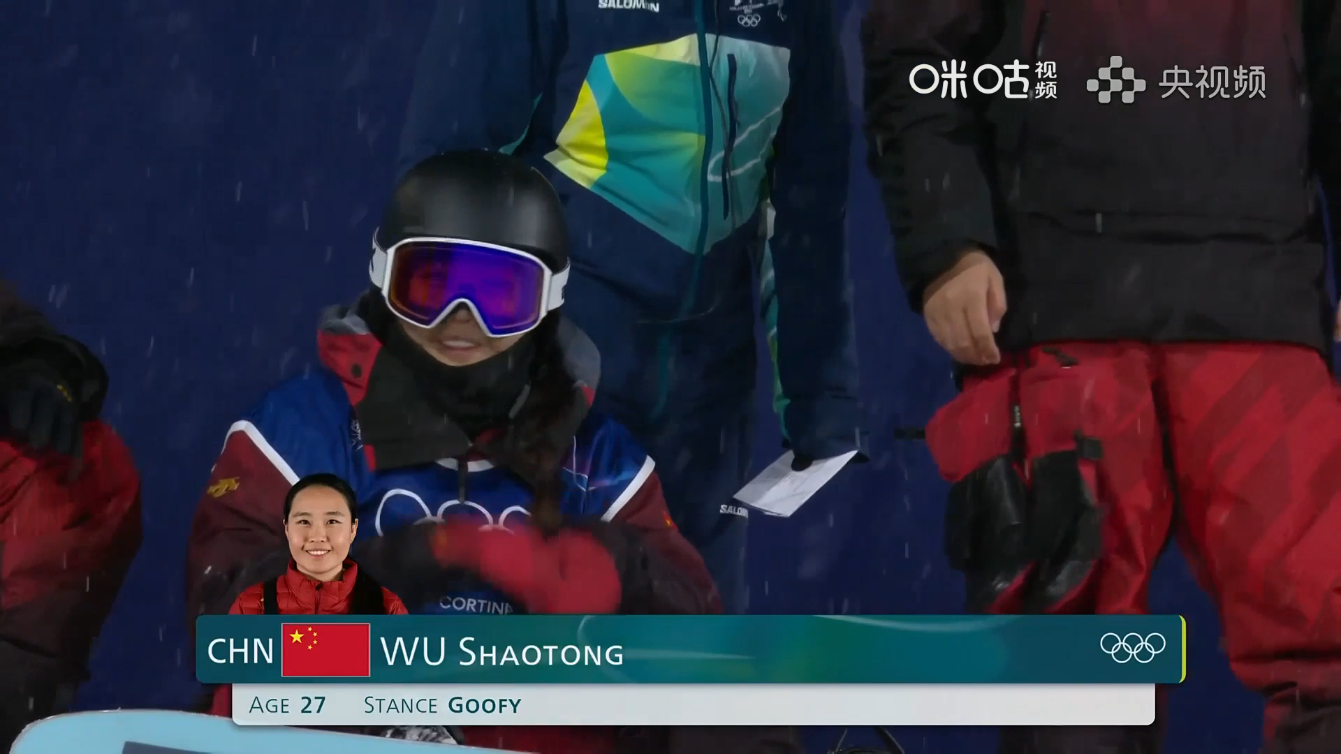 #武绍桐U池首轮67.75分##武绍桐U池首轮顺利完成#米兰冬奥会单板滑雪女子U