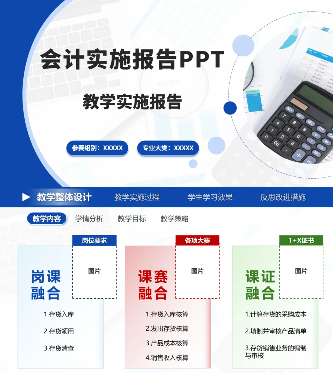 教学能力大赛—实施报告图（会计）