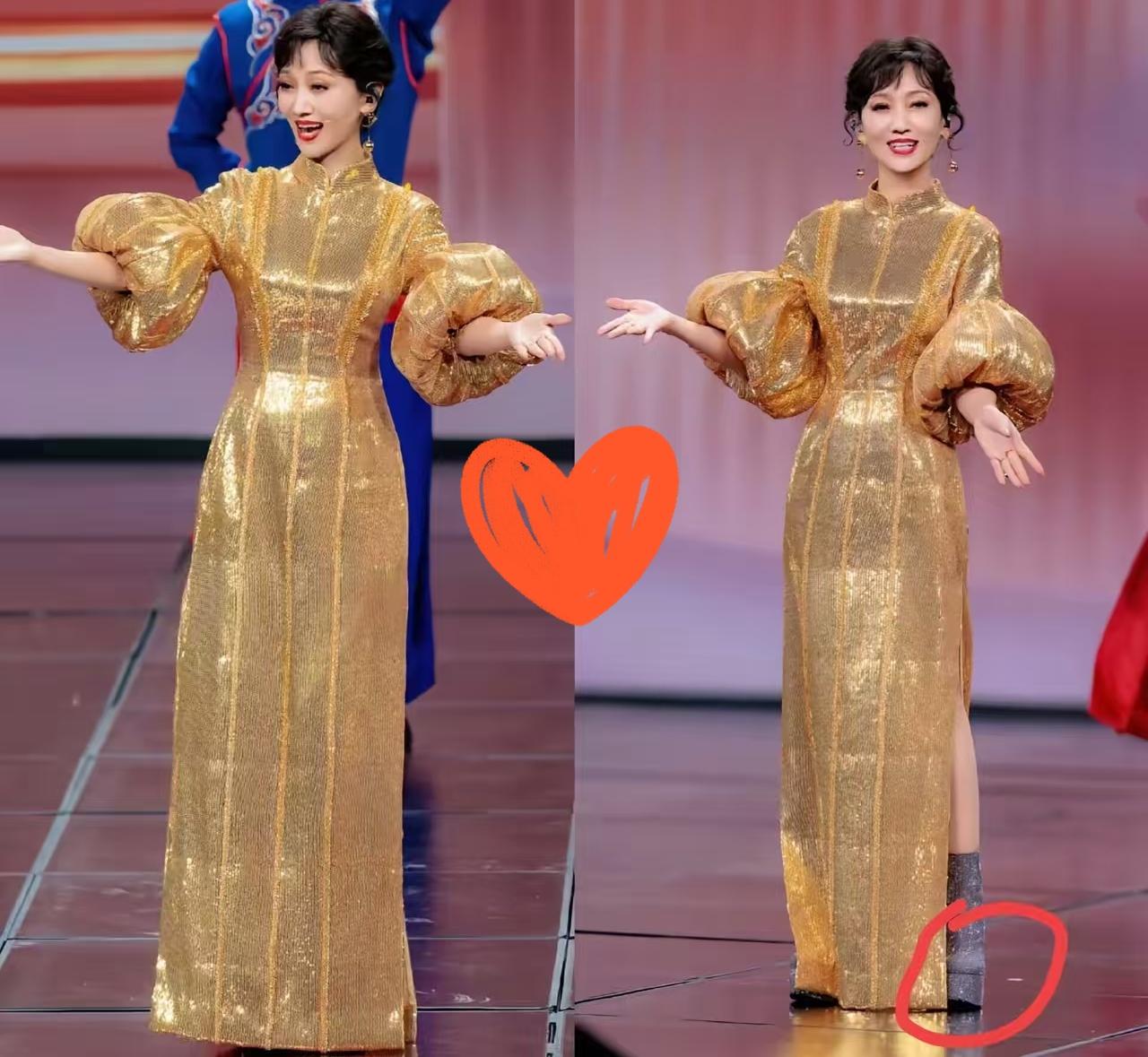 我宣布，
比刘晓庆更离谱的人出现了，
那就是73岁的赵雅芝！元宵晚会一亮相直接惊