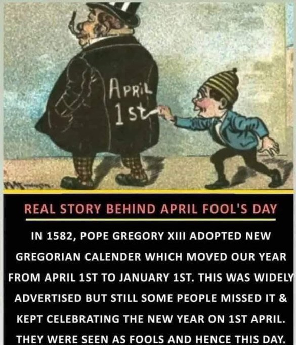 愚人节背后的真实故事早在 1582 年，教皇格里高利十三世就推出了格里高利历，将
