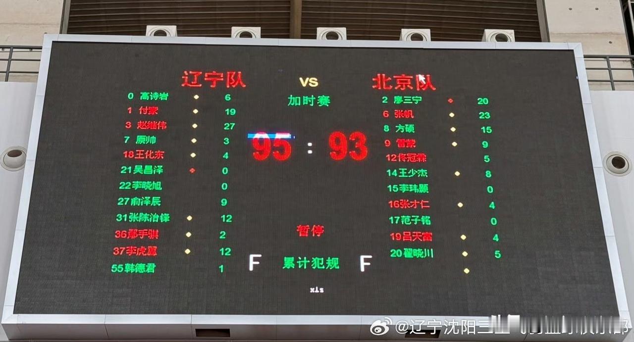 【篮球热身赛口播】辽宁加时95-93险胜北京，赵继伟27分绝杀定乾坤！

202