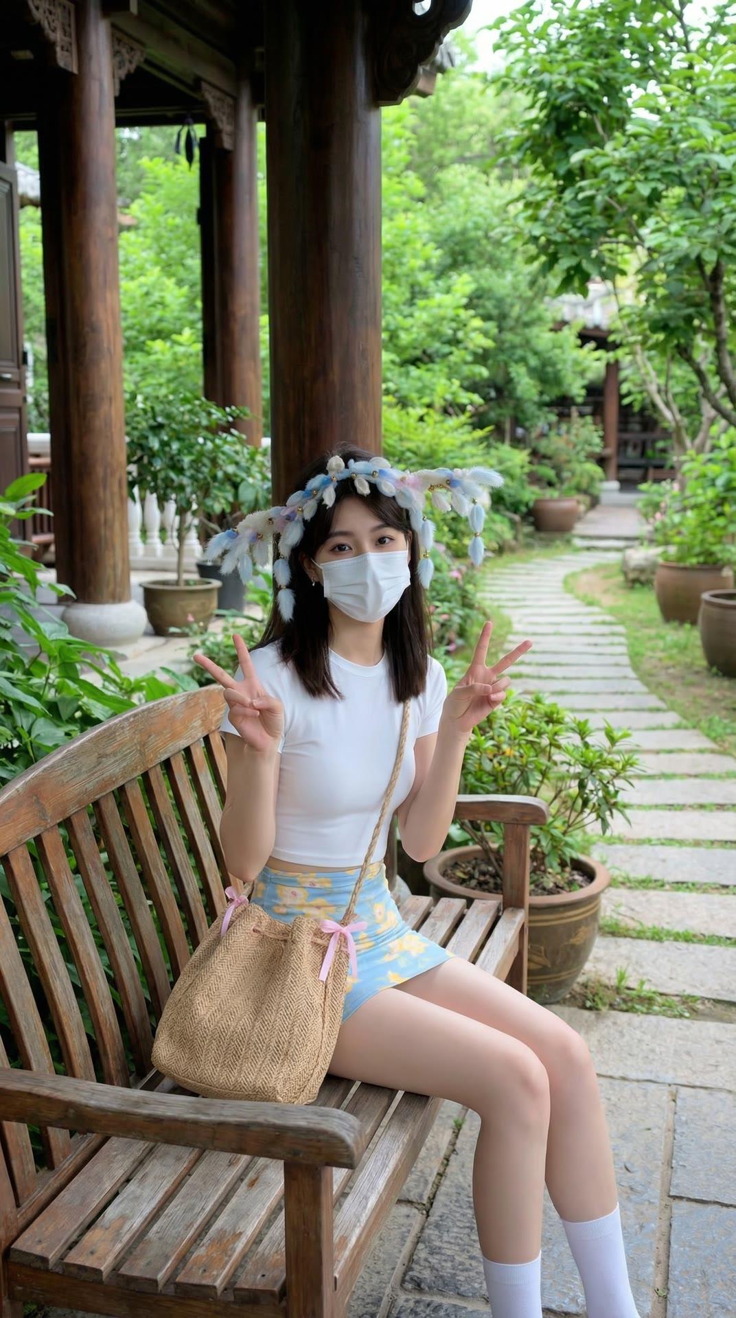 女人如何穿出含蓄的性感? 古风少女 在传统庭院中，享受宁静时光，手捧竹篮，心怀自