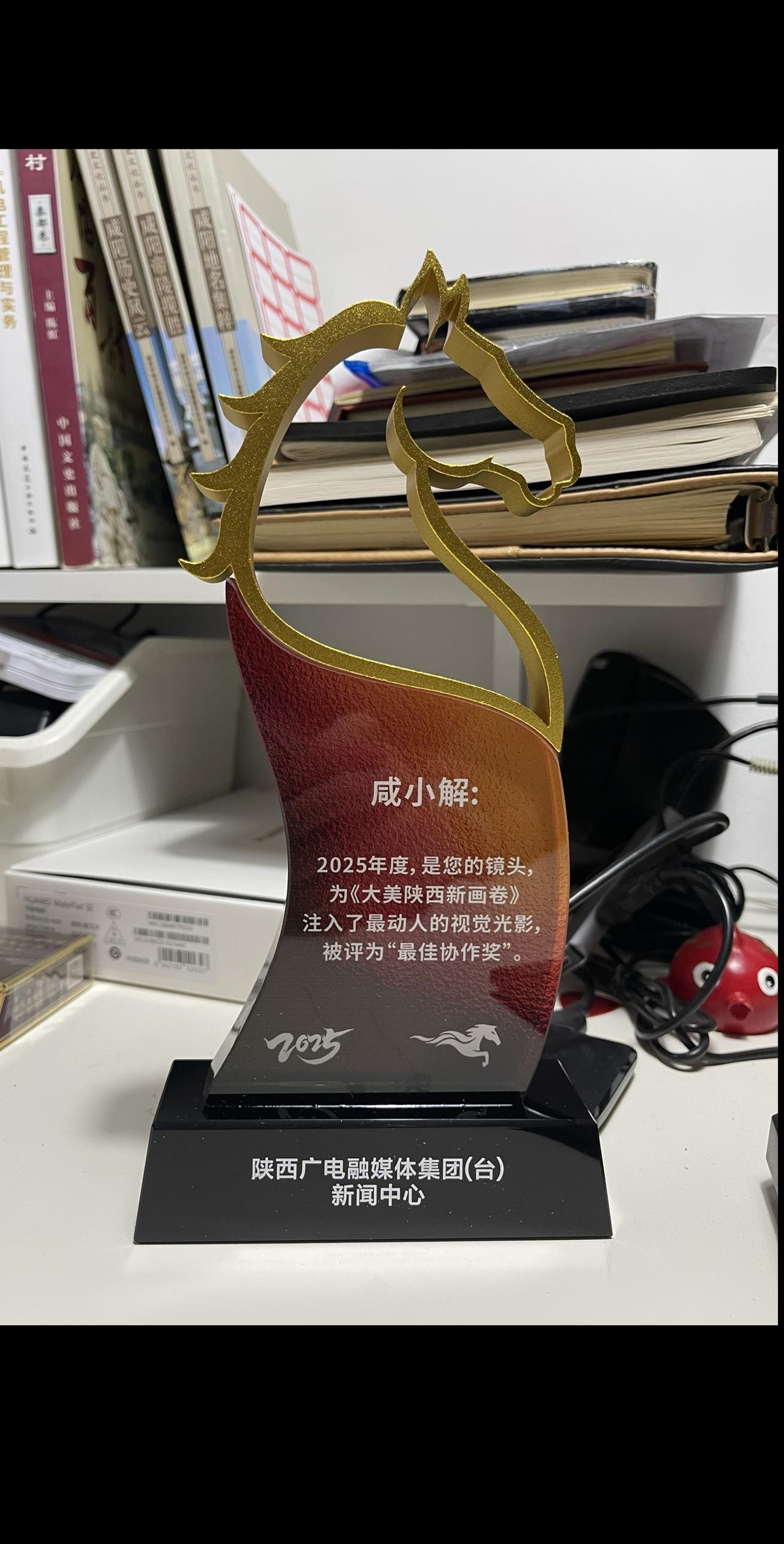 尊敬的陕西广播融媒体集团（台）新闻中心：

您好！

今天收到贵中心颁发的“最佳