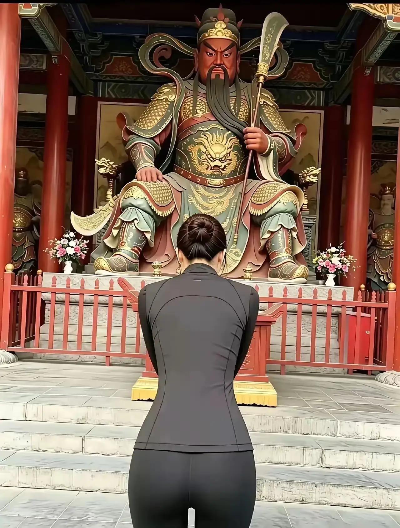 关二爷，脸红的坐不住了