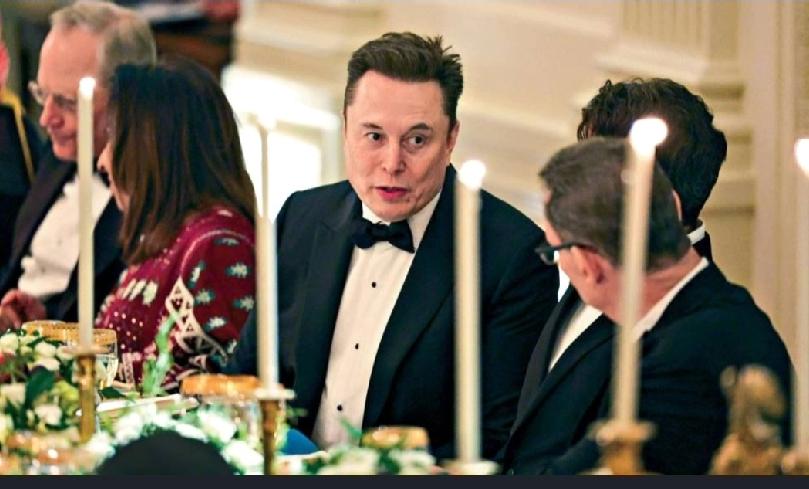 全球首富马斯克（Elon Musk）周二参加了特朗普招待沙特王储小萨勒曼的白宫晚
