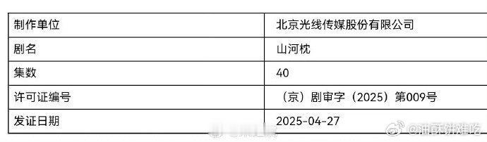 宋茜 丁禹兮 山河枕过审下证 ​​​