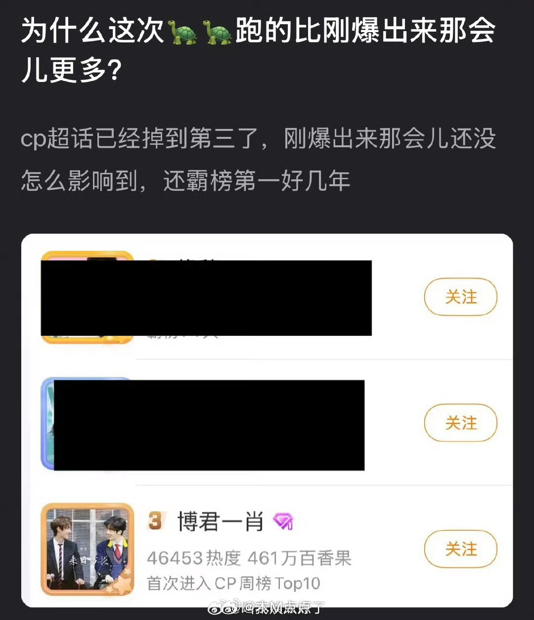 为什么这次博君一肖cp粉跑的比刚爆出来那会更多？cp超话居然已经掉到第三了 