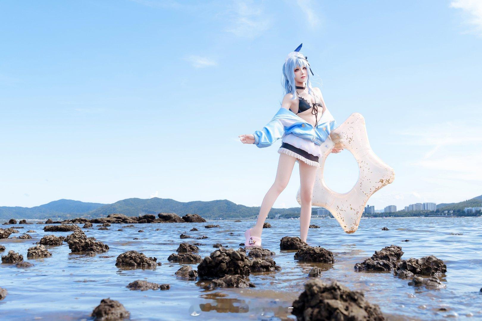 nikkenikke:胜利女神cosplay﻿ 夏天当然是要去海边🌊🌊🌊安