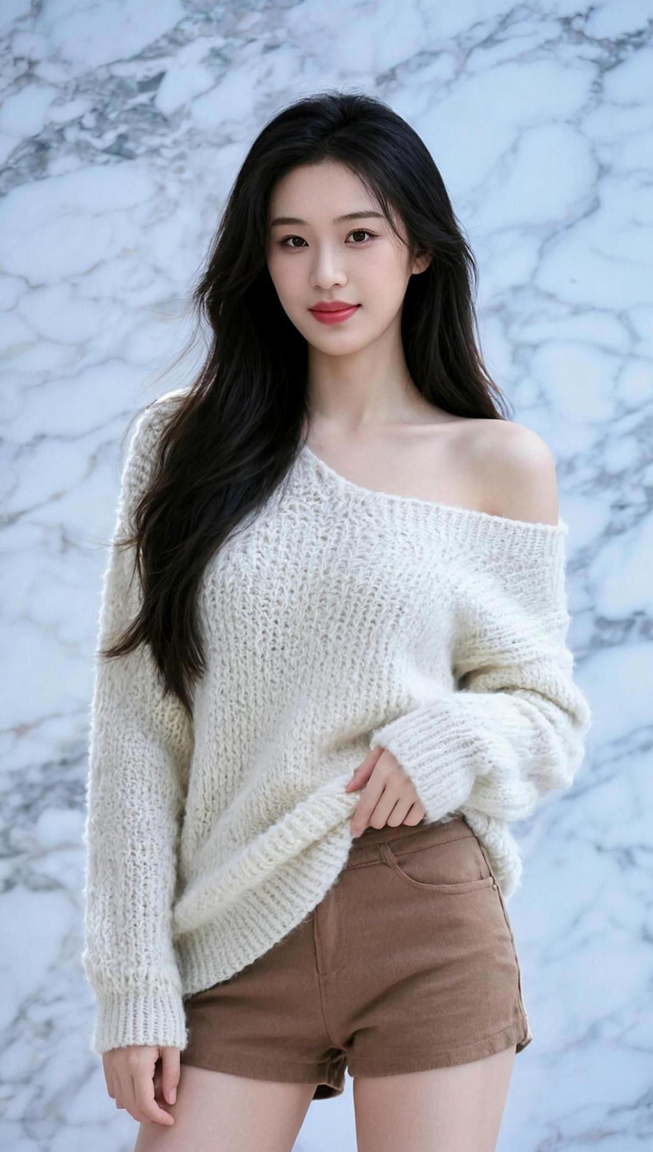 在柔软的针织纹理间，仿佛能触摸到秋日的温暖。阳光洒在肩头，像极了生活中的小确幸，