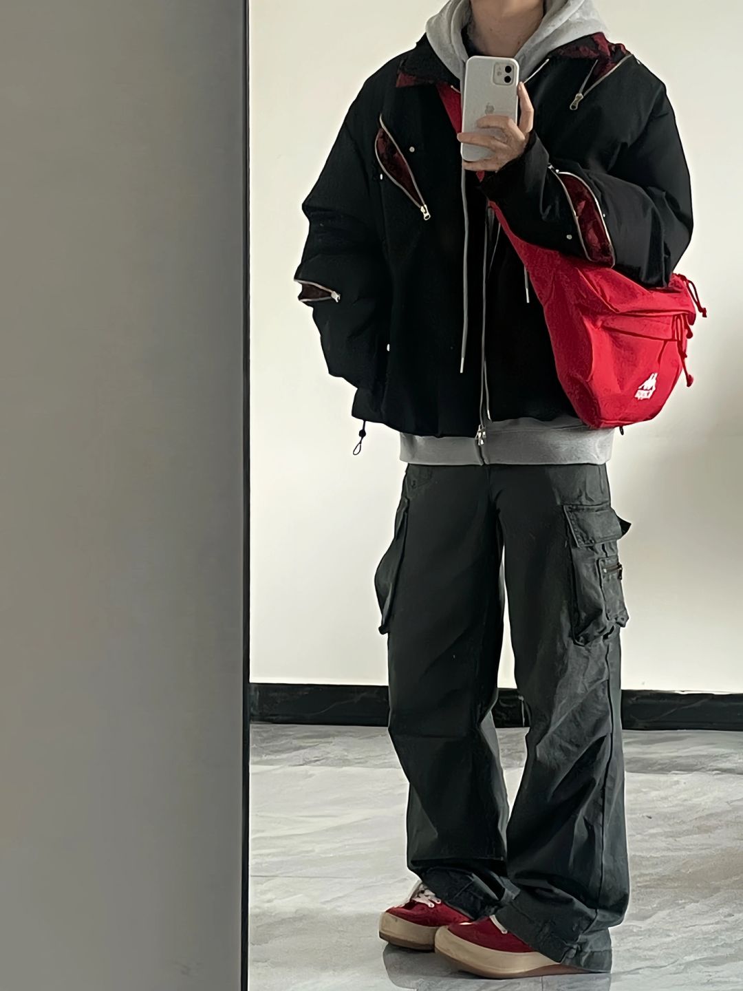 📕美式复古！设计感机能风棉服！黑红酷拽穿搭