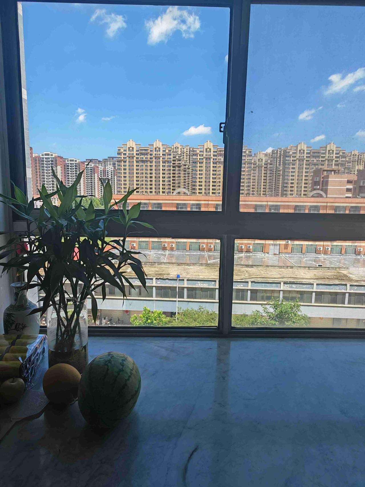 今天的天空好美啊，好似一幅画，从早晨起来就开启陪伴一老一小的宅家生活，想她（他）