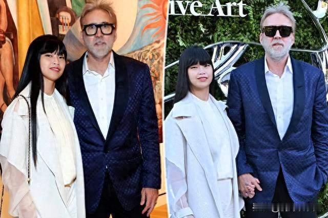 判若两人！凯奇携小31岁妻子亮相红毯