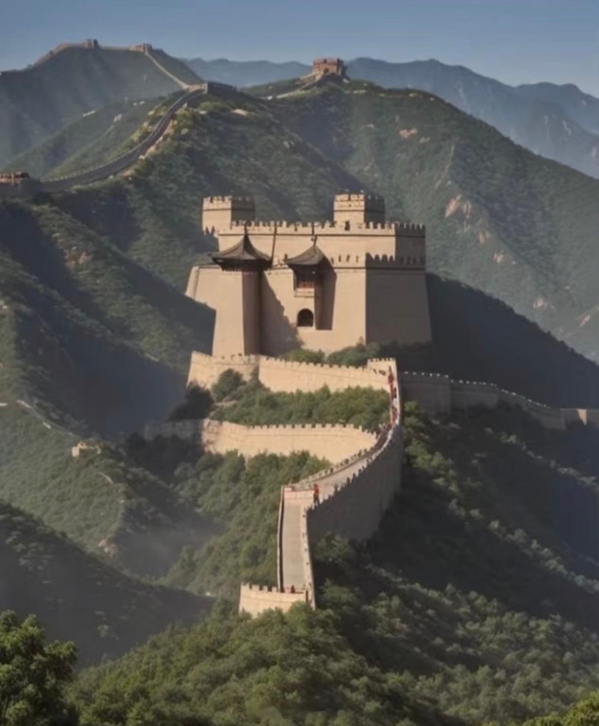 看看大家第一眼看见的是什么？1.过了2.长城 
