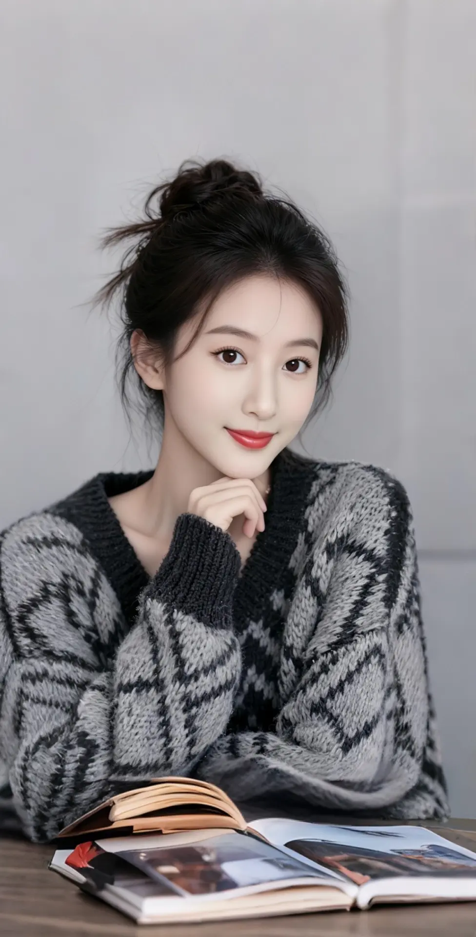 AI扩图 AI毛衣佳人